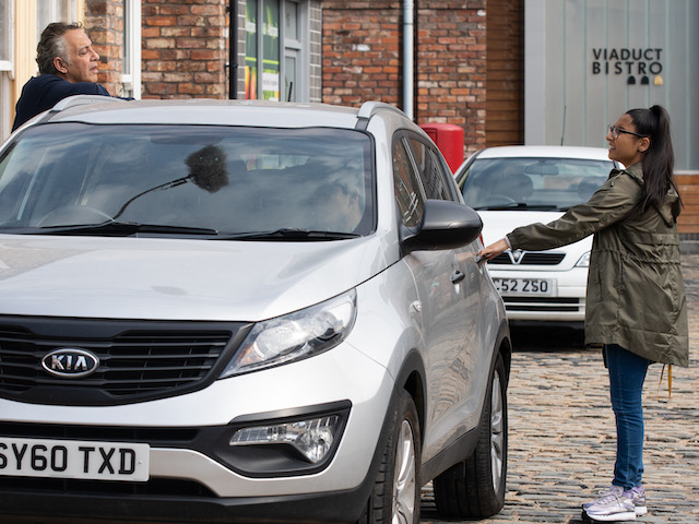 Dev and Asha on Coronation Street on October 18, 2021