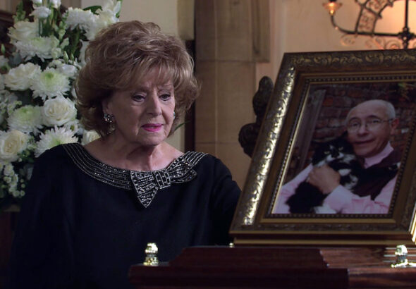 Rita beside Norris's photograph on Coronation Street on September 24, 2021