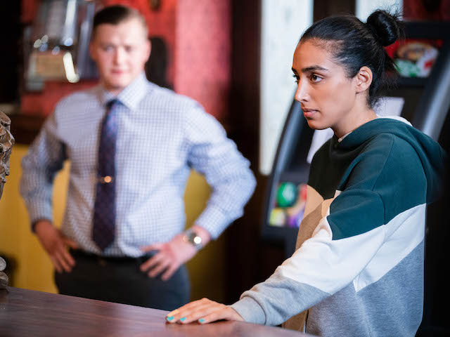 Aaron and Ash on EastEnders on October 29, 2021