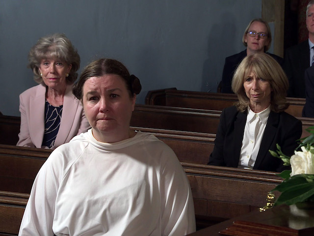 Mary and fellow mourners on Coronation Street on September 24, 2021