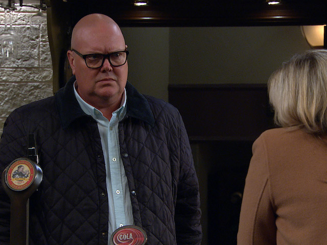 Paddy and Kim on Emmerdale on September 30, 2021