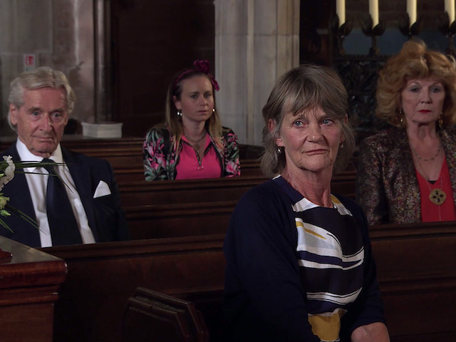 Freda and fellow mourners on Coronation Street on September 24, 2021