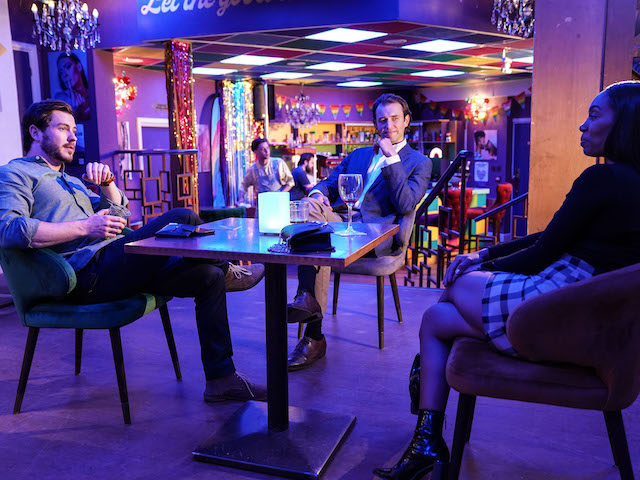 Gray, James and Chelsea on EastEnders on August 24, 2021