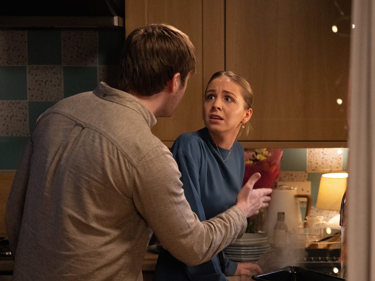 Belle and Tom on Emmerdale on May 7, 2024