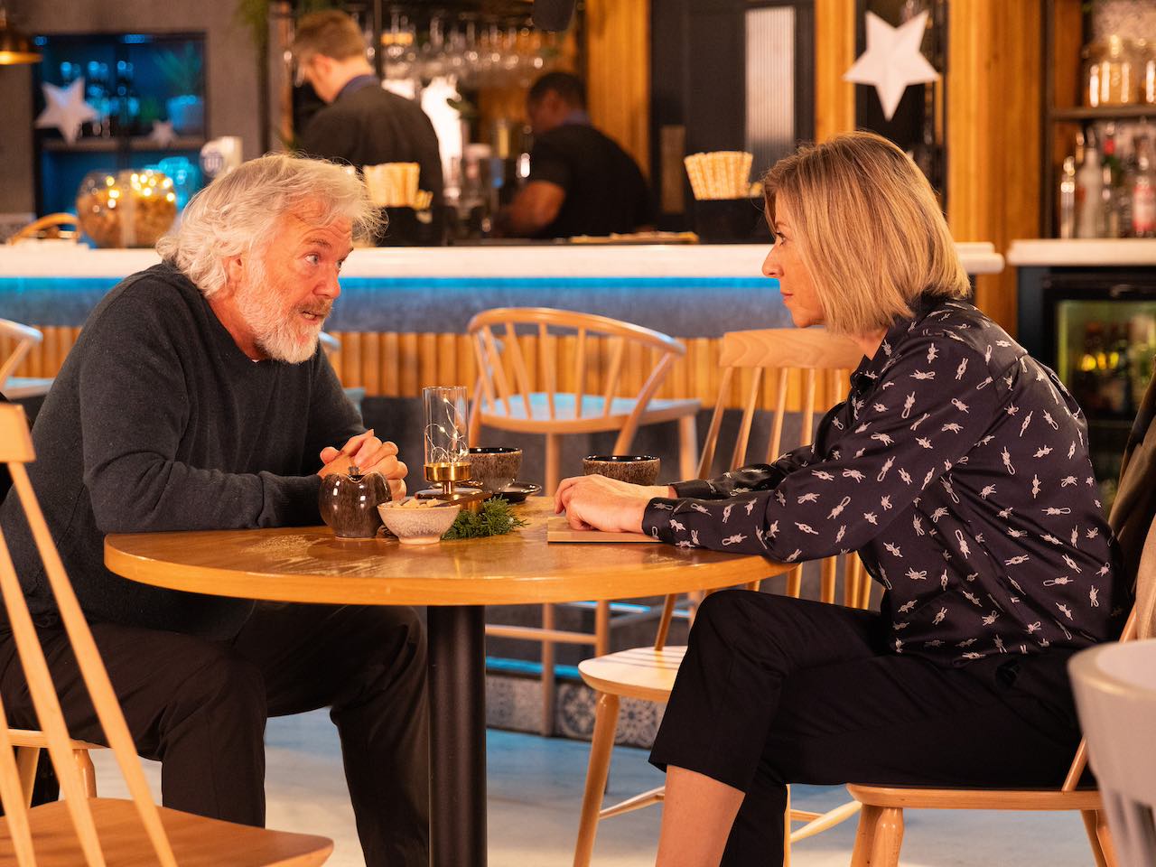 Stu and Lesley on Coronation Street on December 11, 2023