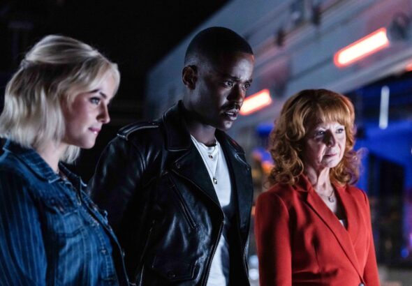 Ruby, The Doctor and Mel in Doctor Who