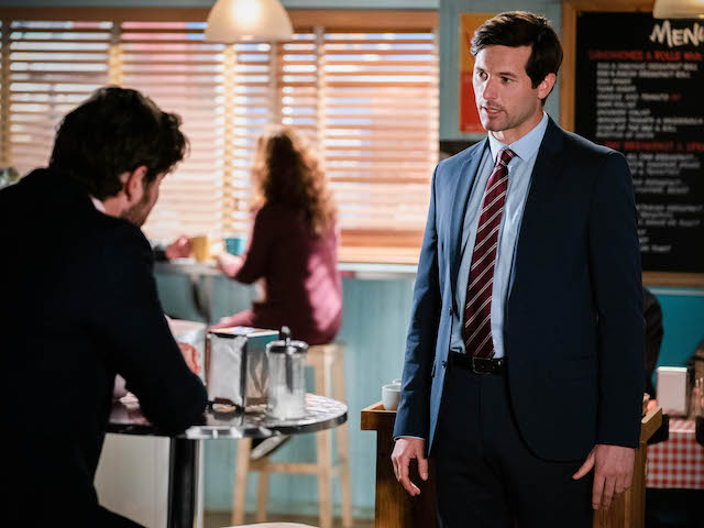 Gray and David on EastEnders on October 15, 2021