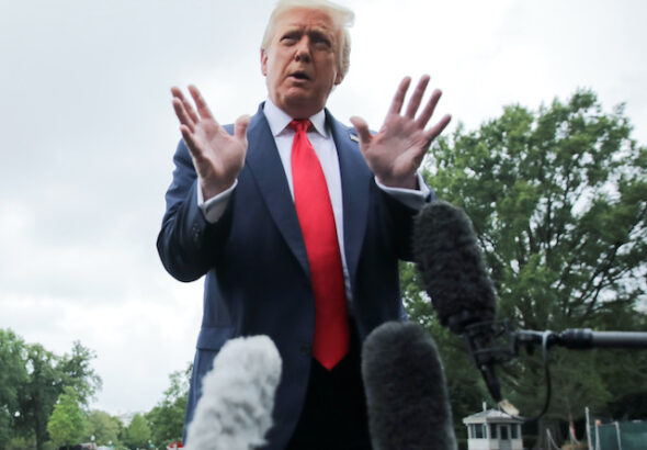 Donald Trump at the White House on July 31, 2020