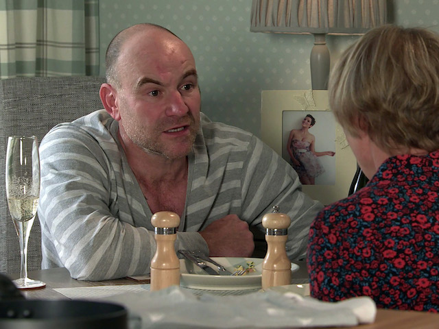Tim and Sally on Coronation Street on October 6, 2021
