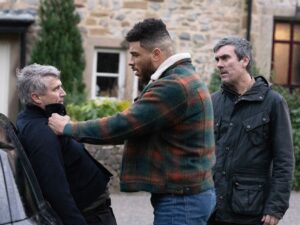 Nate, Caleb and Cain on Emmerdale on March 5, 2024