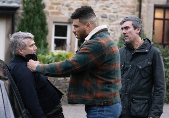Nate, Caleb and Cain on Emmerdale on March 5, 2024