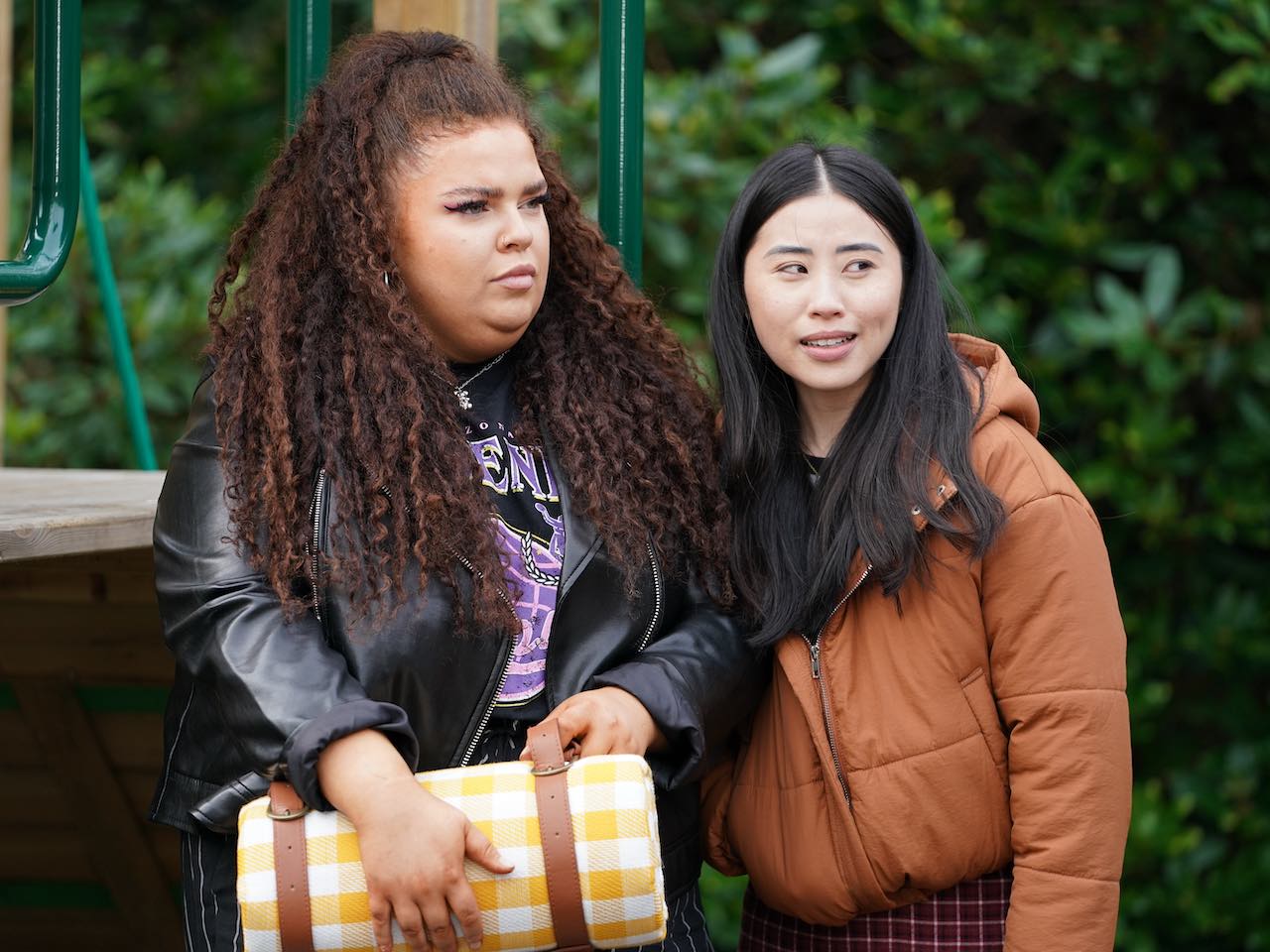 Lizzie and Serena on Hollyoaks on May 17, 2022