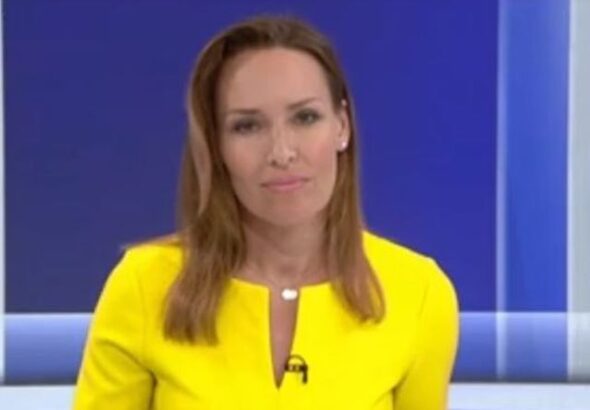 Isabel Webster presenting on Sky News