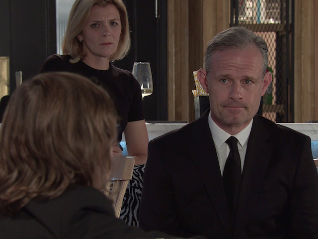 Leanne, Nick and Sam on Coronation Street on November 8, 2021