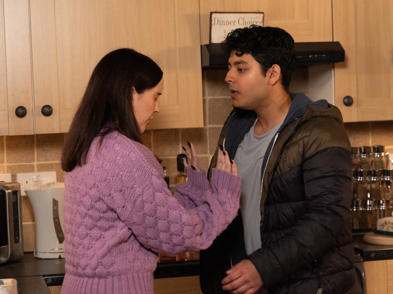 Amy and Aadi on Coronation Street on November 20, 2023