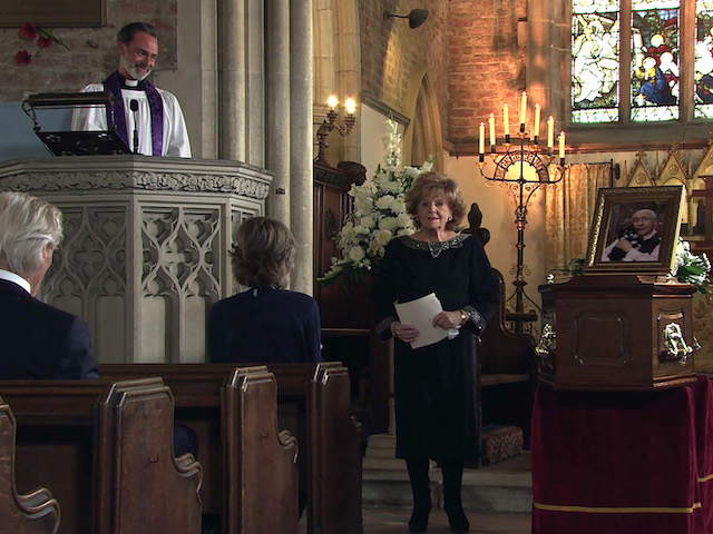 Rita delivering Norris's eulogy on Coronation Street on September 24, 2021