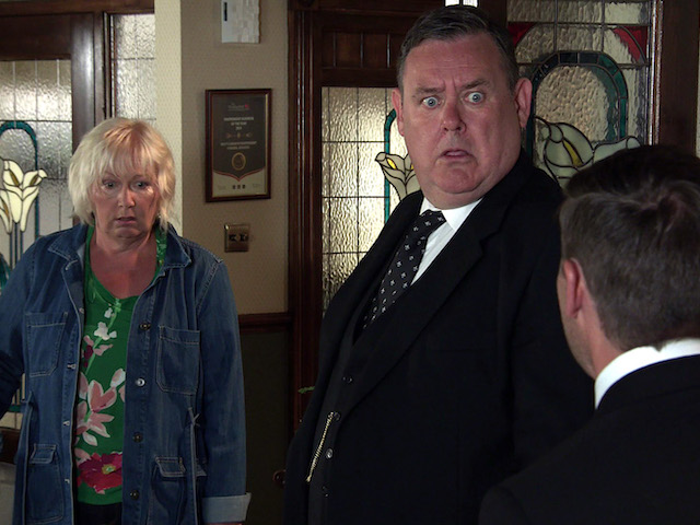 Eileen, George and Todd on Coronation Street on September 3, 2021