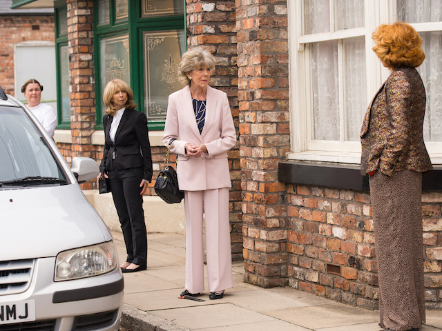 Mary, Gail, Audrey and Claudia on Coronation Street on September 24, 2021