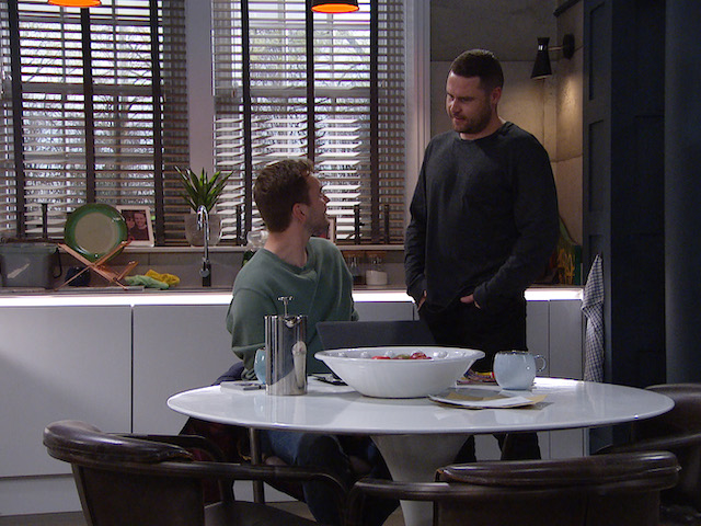 Ben and Aaron on Emmerdale on November 16, 2021