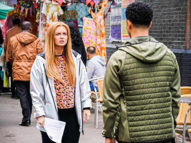 Tiffany and Keegan on EastEnders on October 1, 2021