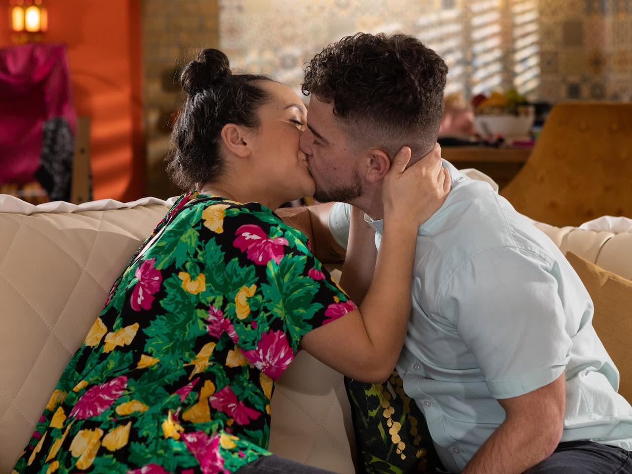Cleo and Joel on Hollyoaks on March 16, 2022