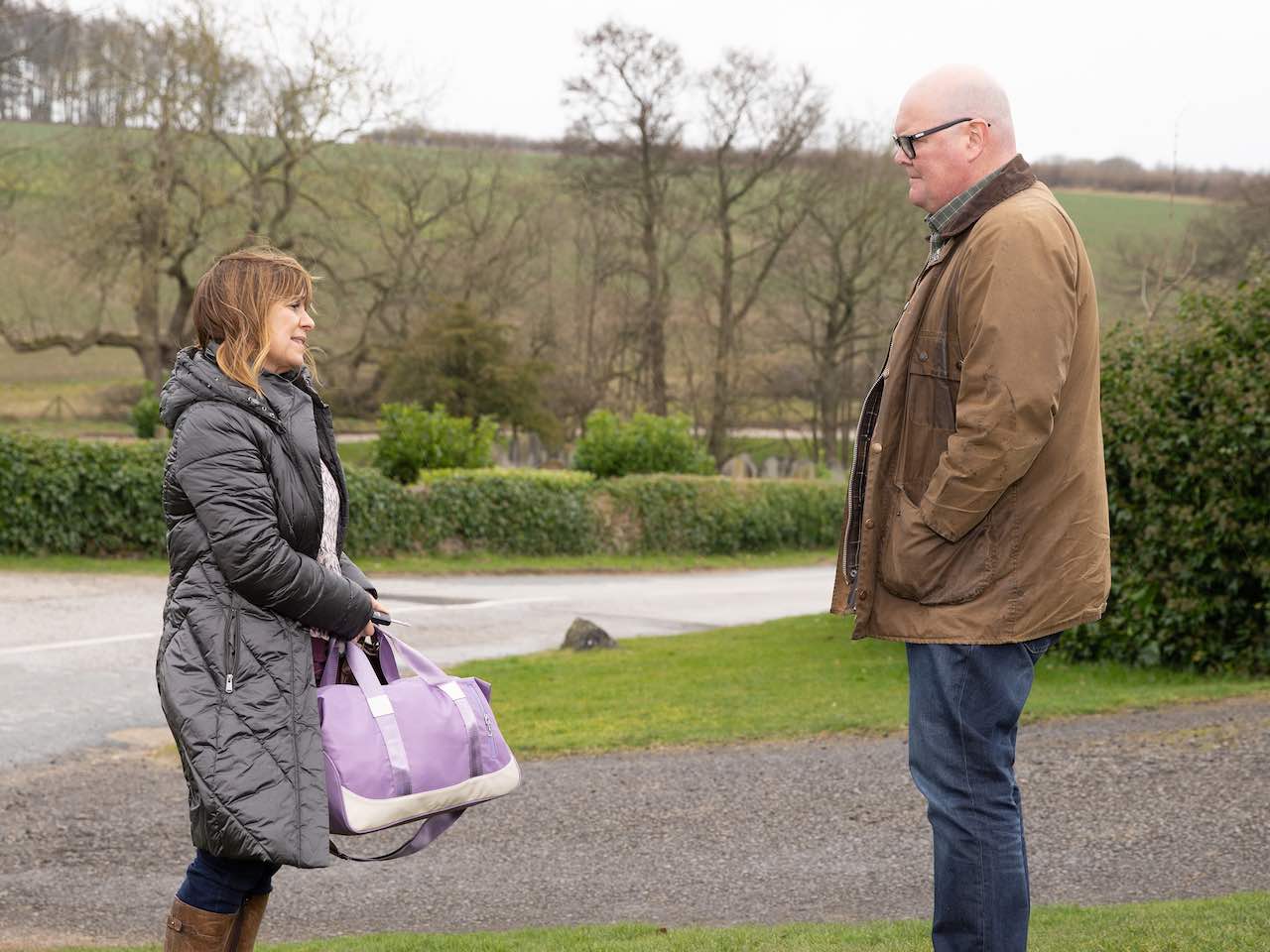 Rhona and Paddy on Emmerdale on April 15, 2022