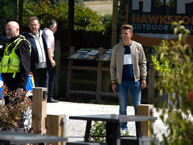 Jacob, Dan and Bob on Emmerdale on September 9, 2021