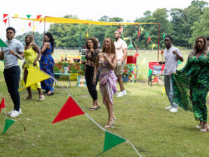 The Hollyoaks cast filming the Black To Front special