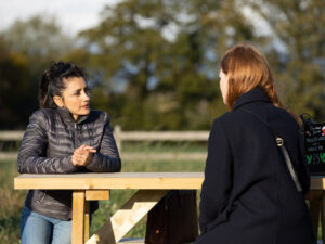 Manpreet and Carol on Emmerdale on December 24, 2021