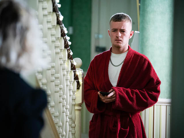 Liam and Janine on EastEnders on October 18, 2021