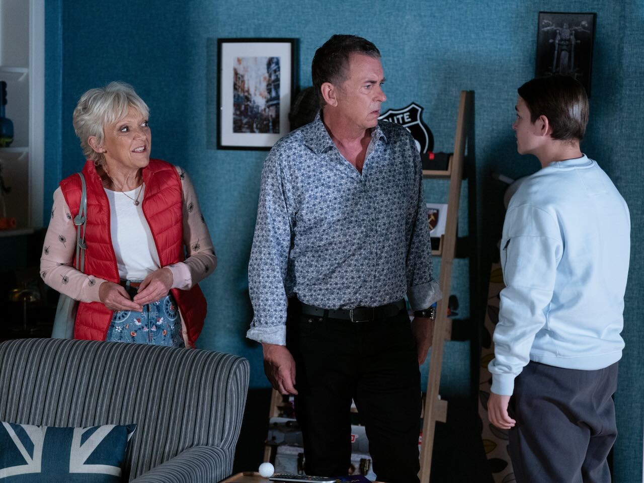Mo, Alfie and Tommy on EastEnders on October 23, 2024