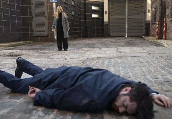 Adam and Sarah on Coronation Street on March 4, 2024