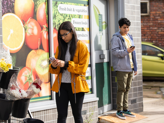 Asha and Aadi on Coronation Street on November 22, 2021