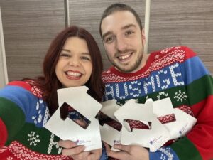LadBaby celebrating their 2021 Christmas number one