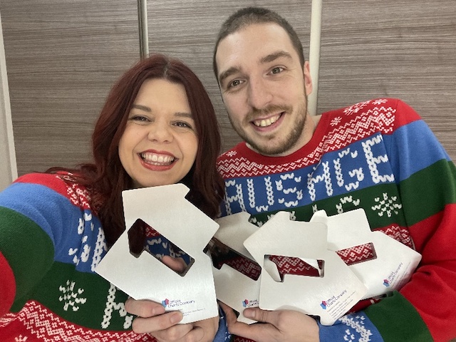 LadBaby celebrating their 2021 Christmas number one