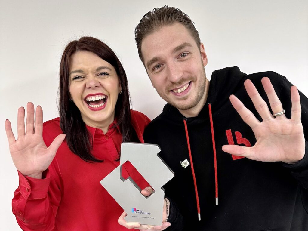 LadBaby celebrating their 2022 Christmas number one