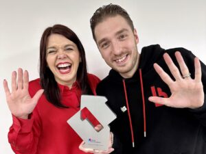 LadBaby celebrating their 2022 Christmas number one
