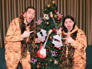 LadBaby celebrating their 2020 Christmas number one