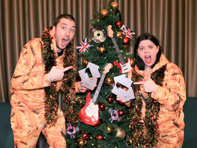 LadBaby celebrating their 2020 Christmas number one