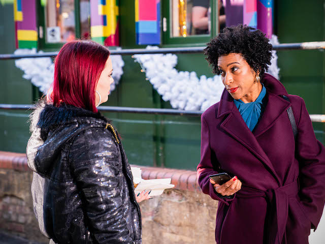 Laura and Whitney on EastEnders on December 16, 2021