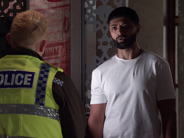 Craig and Zeedan on Coronation Street on November 1, 2021