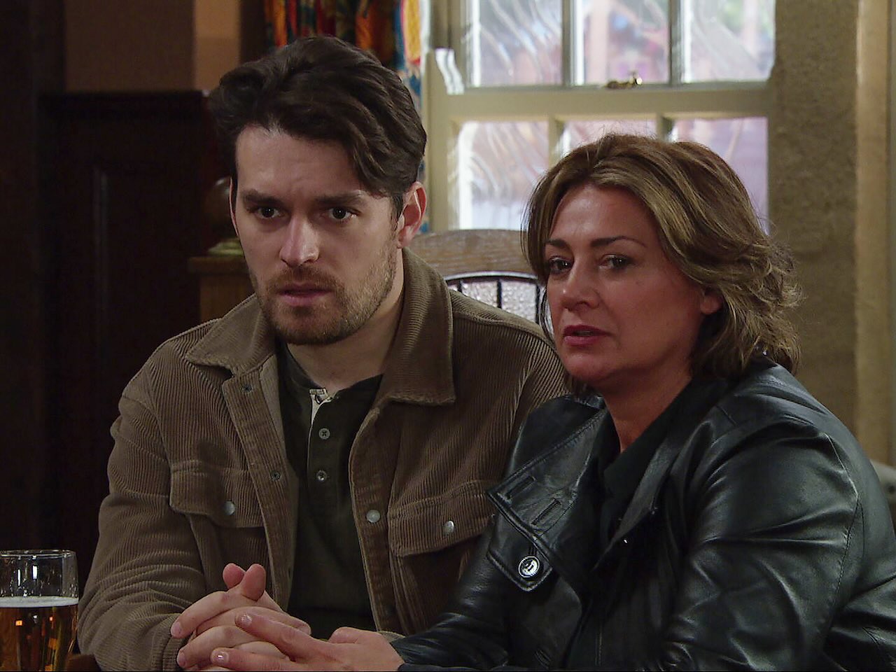 Mack and Moira on Emmerdale on June 18, 2024