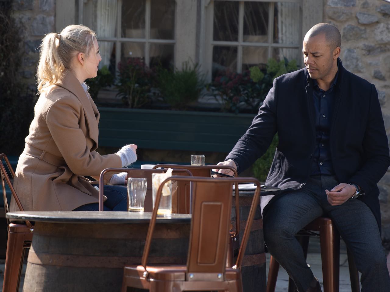 Belle and Al on Emmerdale on April 14, 2022