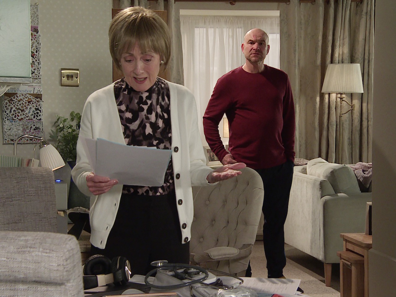 Elaine and Tim on Coronation Street on February 16, 2022