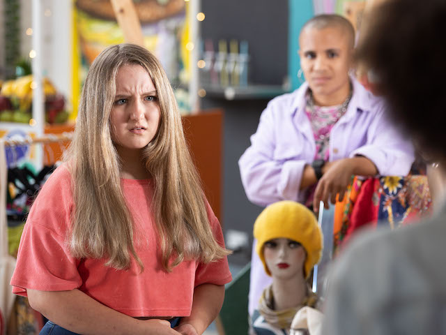 Leah and Brooke on Hollyoaks on October 14, 2021