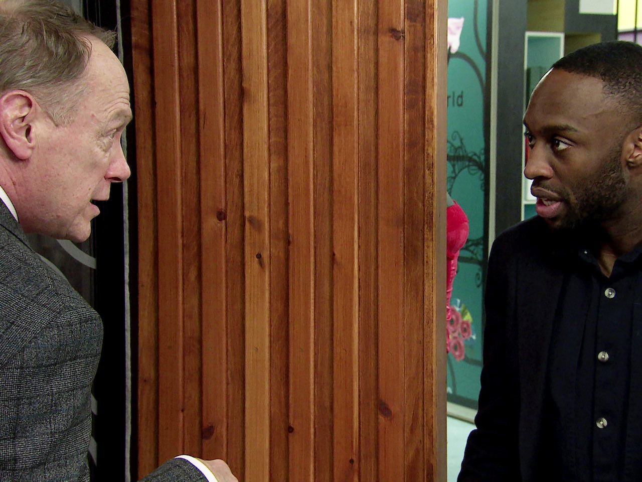 Michael and Stephen on Coronation Street on April 12, 2023