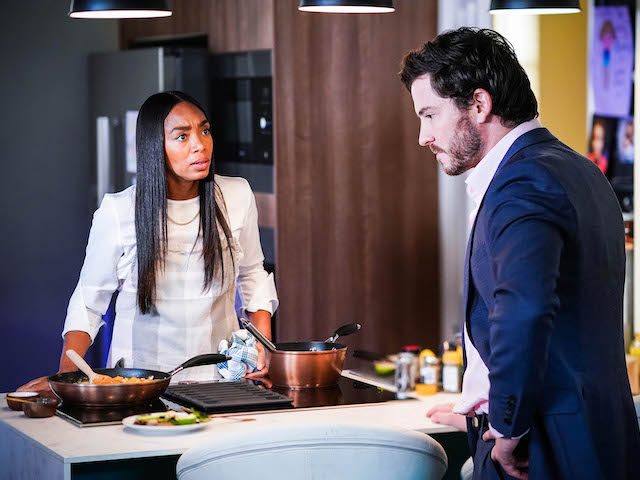 Chelsea and Gray on EastEnders on November 22, 2021