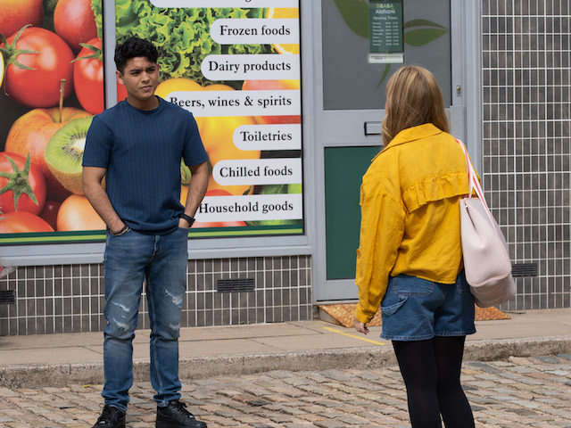 Aadi and Summer on Coronation Street on October 4, 2021