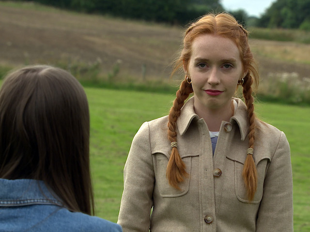 Chloe and Sarah on Emmerdale on September 27, 2021