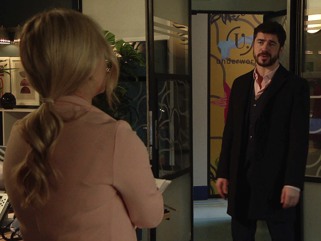 Sarah and Adam on Coronation Street on February 28, 2022